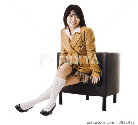 Chinese school girl portrait. 3825451