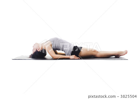 Chinese woman doing yoga. 3825504