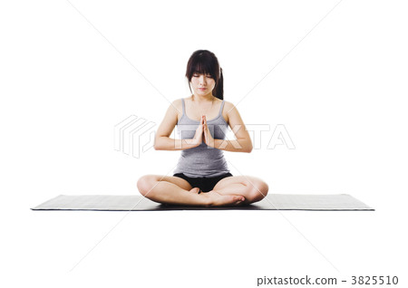 Chinese woman doing yoga. Chinese woman doing yoga. 3825510