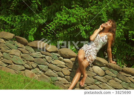 Girl on Cell Phone 3825690