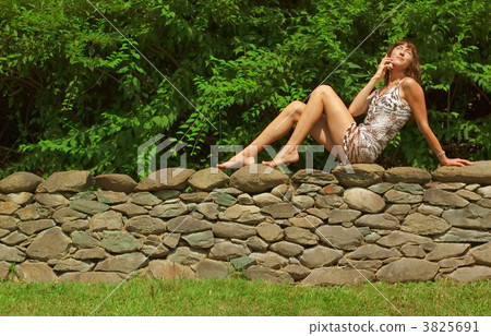 Girl on Cell Phone 3825691