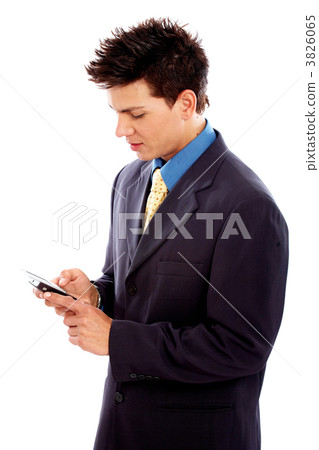 Business man sending sms 3826065