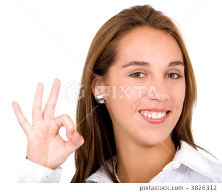 Business woman ok sign 3826312
