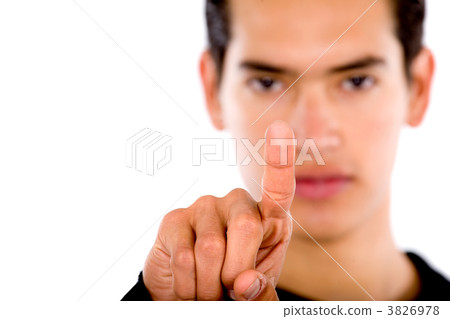 man pressing a button 3826978