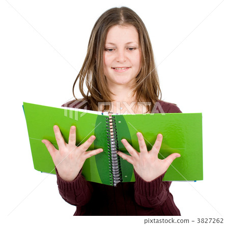 female student with notebooks female student with notebooks 3827262