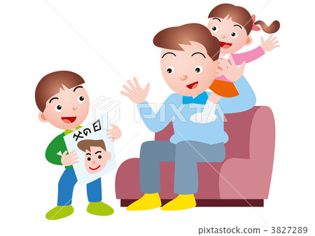 Father's Day Boys Passing a Caricature 3827289