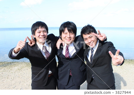 business man, three person, bright 3827944