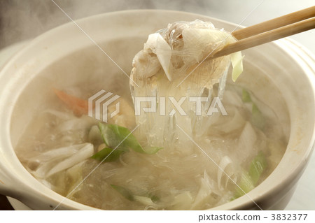 white spring onion, stew, broth 3832377