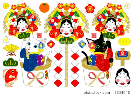 白貓黑貓新年訂婚耙耙 3833648