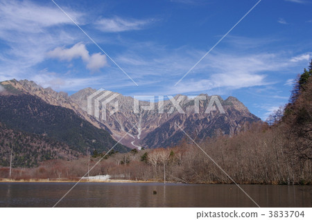 Hodaka mountain range from Taisho pond Hodaka mountain range from Taisho pond 3833704