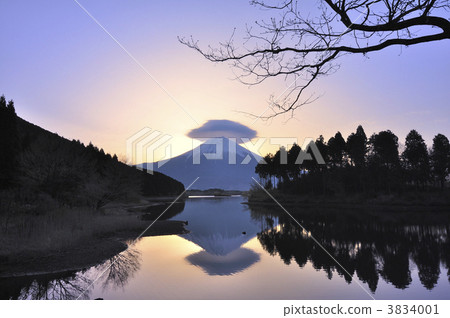 Fuji mountain cloud of the morning glow 3834001