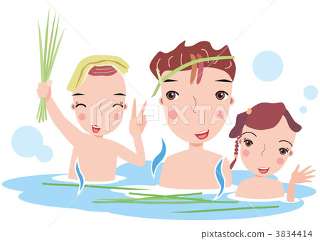 父母和孩子緊貼虹膜水 3834414