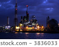 Kawasaki floating island canal factory night view 3836033