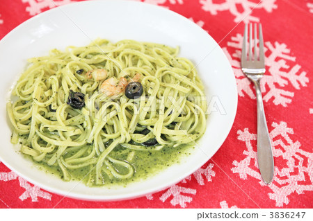 美味的羅勒醬麵食 3836247