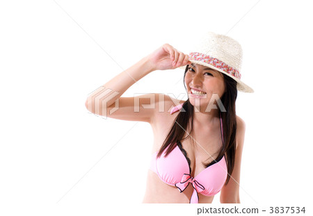 A young woman in a bathing suit 3837534