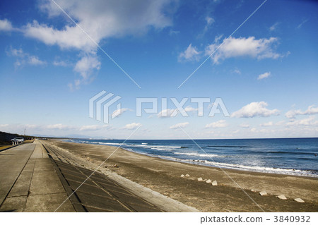 Miyazaki-shi, Kiizakihama coast of fine weather 3840932
