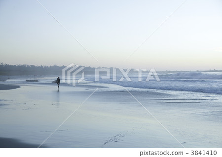 West coast and surfers at dusk West coast and surfers at dusk 3841410