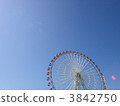 blue sky and ferris wheel 3842750