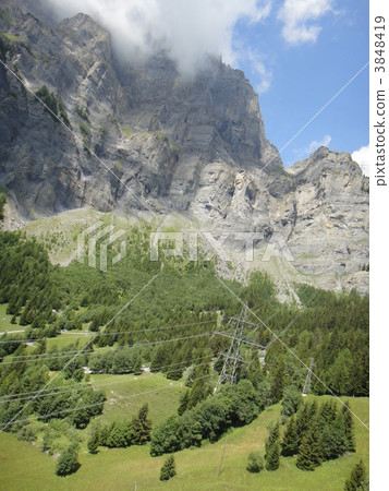 Gemmie pass seen from Switzerland Leukerbird Gemmie pass seen from Switzerland Leukerbird 3848419