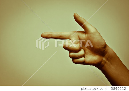 Sepia colored finger gun Sepia colored finger gun 3849212