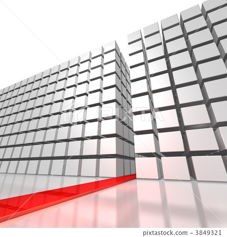 顯示狹窄的門的3DCG例證 3849321