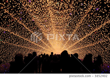 light tunnel, corridor of light, lit up 3852402