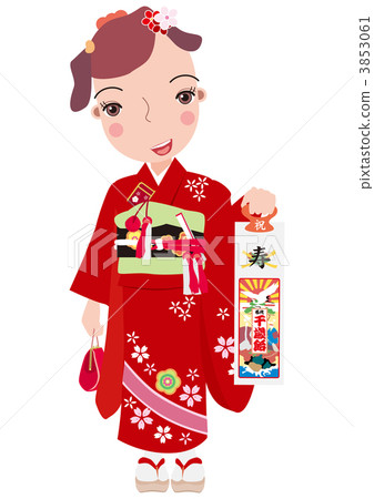 穿和服的女孩 3853061