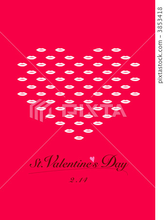 Valentine's card kissmark 1 3853418