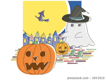 Halloween ghost and witch Halloween ghost and witch 3853810