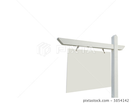 Blank Real Estate Sign Isolated Blank Real Estate Sign Isolated 3854142