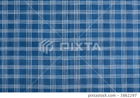 Cotton Blue and White Striped Background with Vignette 3862297