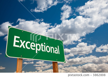 Exceptional Green Road Sign with Sky Exceptional Green Road Sign with Sky 3862808