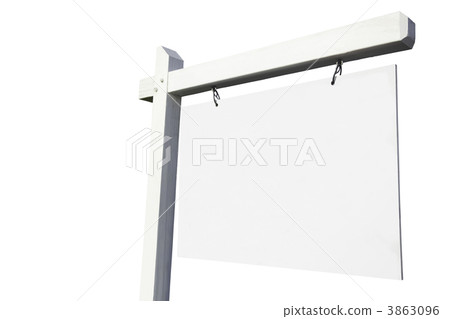 Blank White Real Estate Sign Blank White Real Estate Sign 3863096