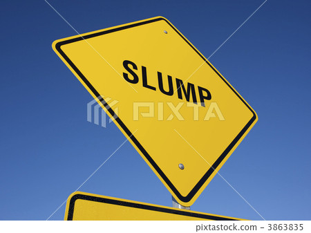 Slump Yellow Road Sign 3863835