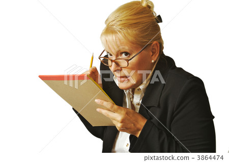 Female Erases Mistake on her Notepad Female Erases Mistake on her Notepad 3864474