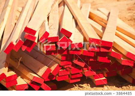 Abstract Stack of Construction Wood 3864485
