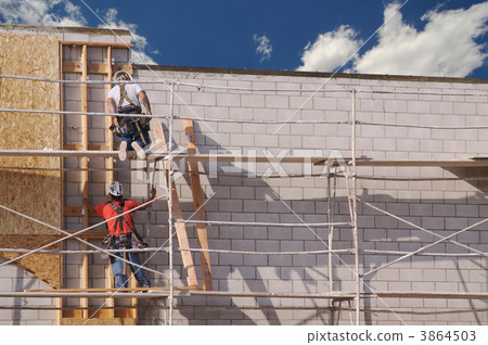 Carpenters Working Diligently 3864503