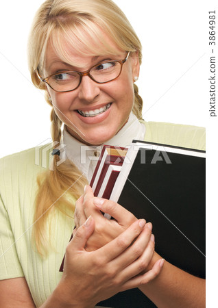 Cute Student with Retainer Carrying Her Books Cute Student with Retainer Carrying Her Books 3864981