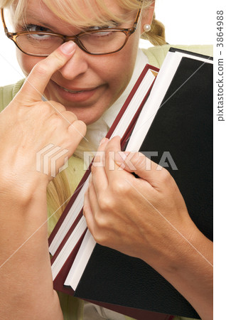 Cute Student with Retainer Carrying Her Books Cute Student with Retainer Carrying Her Books 3864988