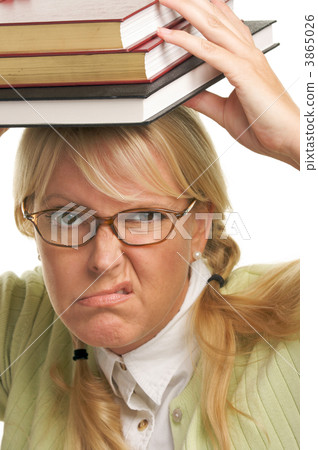 Attractive Woman with Her Books Attractive Woman with Her Books 3865026