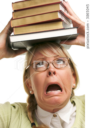 Attractive Woman with Her Books Attractive Woman with Her Books 3865045