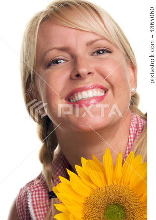 Attractive Blond and Sunflower Attractive Blond and Sunflower 3865060