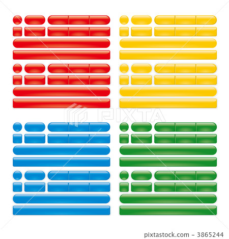 Web Button Set Red Yellow Blue Green Web Button Set Red Yellow Blue Green 3865244