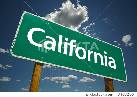 Green California Road Sign Green California Road Sign 3865296