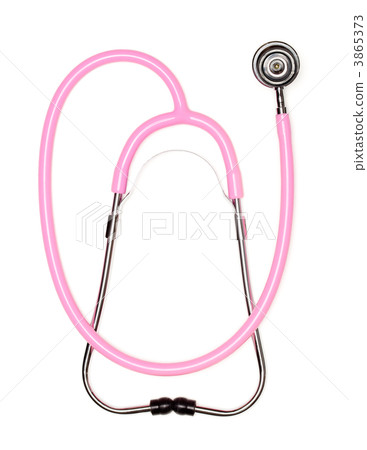 Pink Pediatric Stethoscope on White 3865373