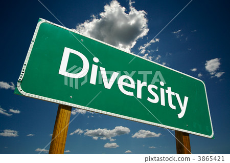 Diversity Green Road Sign 3865421