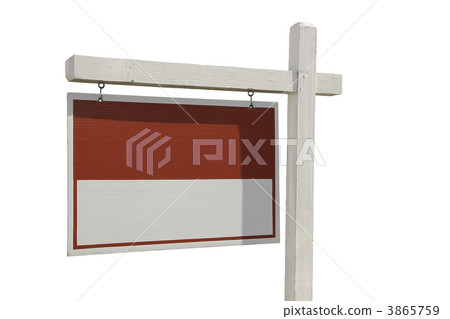 Blank Real Estate Sign Isolated 3865759