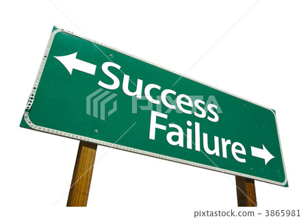 Success and Failure Road Sign with Clipping Path Success and Failure Road Sign with Clipping Path 3865981