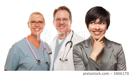Young Multiethnic Woman and Doctors Young Multiethnic Woman and Doctors 3866170
