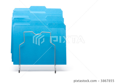 Blue File Folders in Rack. Blue File Folders in Rack. 3867855
